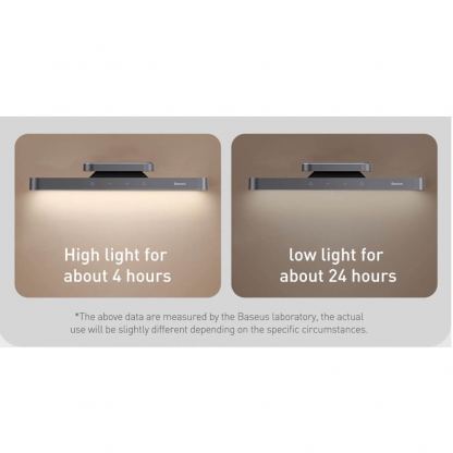 Baseus Magnetic Stepless Dimming Desk Lamp (DGXC-C0G) - магнитна настолна LED лампа (тъмносив) 7