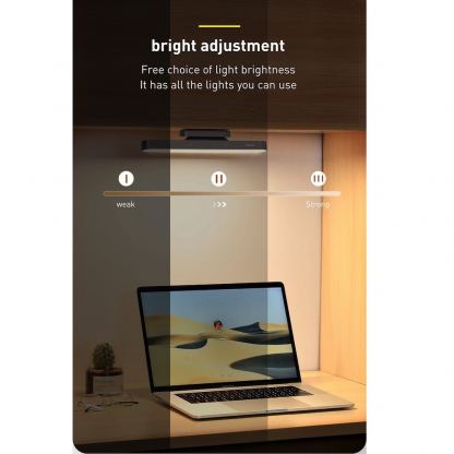 Baseus Magnetic Stepless Dimming Desk Lamp (DGXC-C0G) - магнитна настолна LED лампа (тъмносив) 15