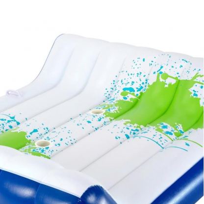 Bestway Chill Splash Lounge Hydro Force - двойно надуваемо легло за басейн или плаж (син-бял) 3