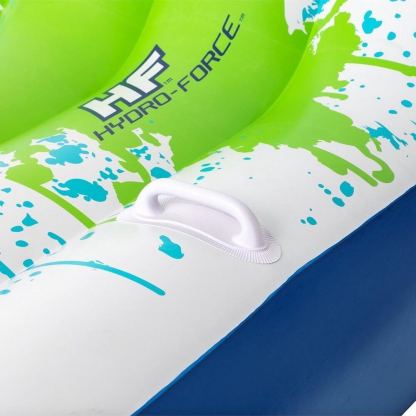 Bestway Chill Splash Lounge Hydro Force - двойно надуваемо легло за басейн или плаж (син-бял) 5