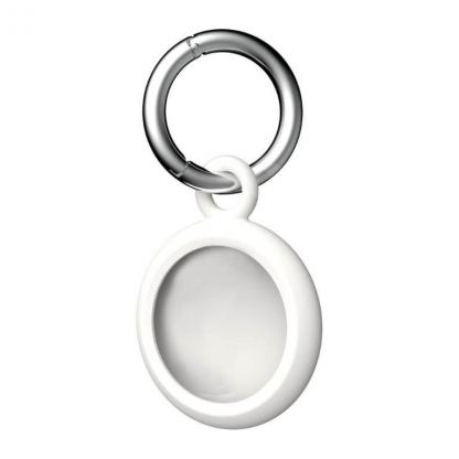 Urban Armor Gear AirTag Dot Keychain 4 Pack - комплект от 4 броя силиконови ключодържателя за Apple AirTag (бял-черен) 4