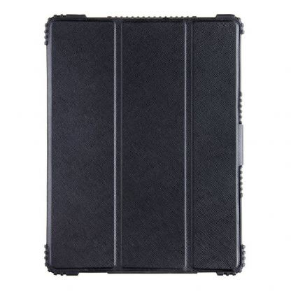 Tactical Riot Shield Case - удароустойчив калъф от изкуствена кожа и поставка за iPad 8 (2020), iPad 7 (2019) (черен) 4
