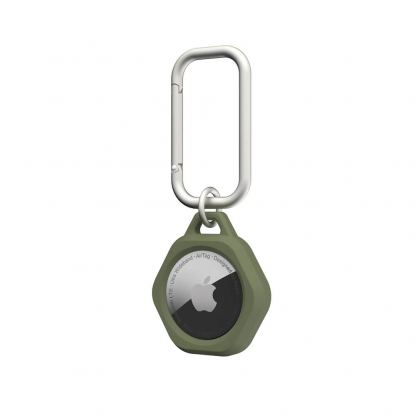Urban Armor Gear AirTag Scout Keychain 4 Pack - комплект от 4 броя силиконови ключодържателя за Apple AirTag (зелен-черен) 10