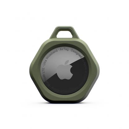 Urban Armor Gear AirTag Scout Keychain 4 Pack - комплект от 4 броя силиконови ключодържателя за Apple AirTag (зелен-черен) 12