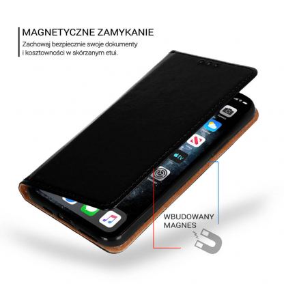 Wallet Flip Case - кожен калъф, тип портфейл и поставка за Xiaomi Mi 11 (черен) 6