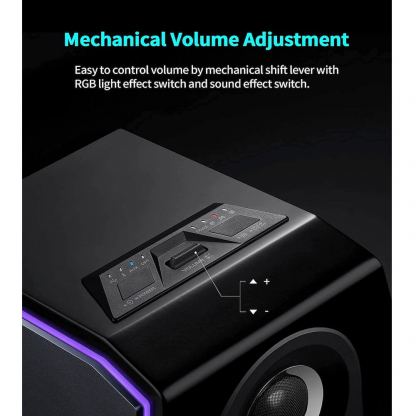 Edifier G5000 Gaming Speakers - уникална 2.0 безжична гейминг аудио система с подцветка (черен) 7