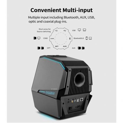 Edifier G5000 Gaming Speakers - уникална 2.0 безжична гейминг аудио система с подцветка (черен) 8