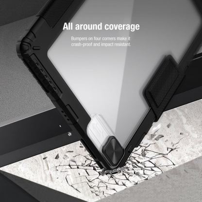 Nillkin Bumper PRO Protective Stand Case - удароустойчив хибриден кейс за iPad Pro 12.9 M1 (2021), iPad Pro 12.9 (2020) (черен) 7