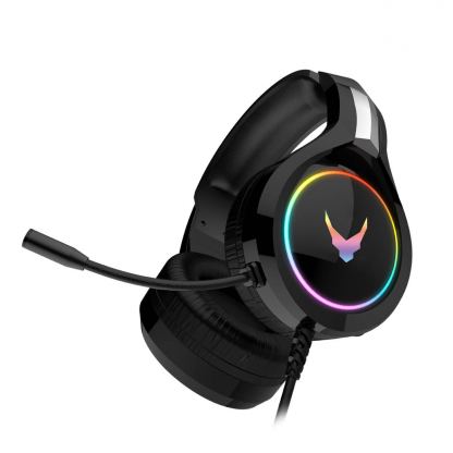 Varr Gaming RGB Headset - геймърски слушалки с микрофон, управление на звука и подсветка (черен) 5
