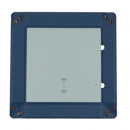 4smarts Pocket Tray Organizer, 15W - настолен органайзер с поставка (пад) за безжично зареждане за Qi съвместими устройства (син)