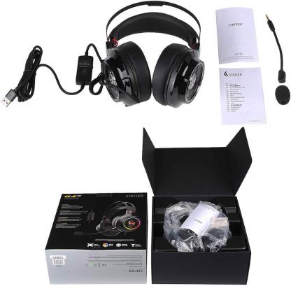 Edifier G4 TE Over Ear Stereo Gaming Headset - геймърски слушалки с микрофон и управление на звука (черен) 6