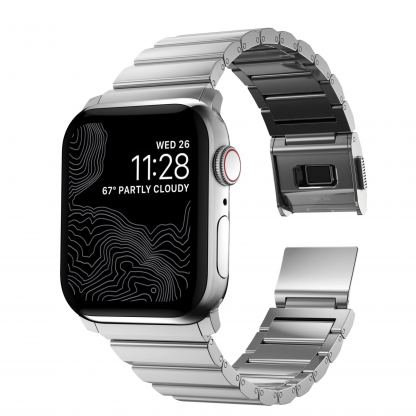 Nomad Strap Stainless Steel Band V2 - стоманена каишка за Apple Watch 42мм, 44мм (сребрист) 3