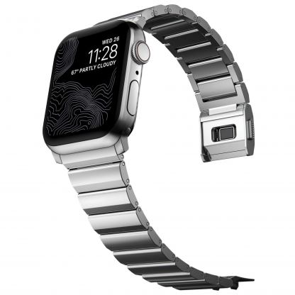Nomad Strap Stainless Steel Band V2 - стоманена каишка за Apple Watch 42мм, 44мм (сребрист) 10
