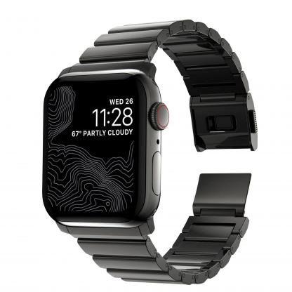Nomad Strap Stainless Steel Band V2 - стоманена каишка за Apple Watch 42мм, 44мм (тъмносив) 3