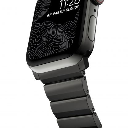 Nomad Strap Stainless Steel Band V2 - стоманена каишка за Apple Watch 42мм, 44мм (тъмносив) 5