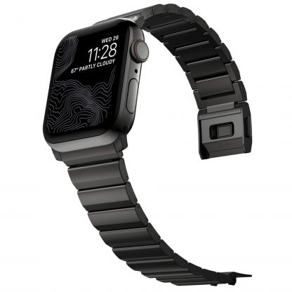 Nomad Strap Stainless Steel Band V2 - стоманена каишка за Apple Watch 42мм, 44мм (тъмносив) 10