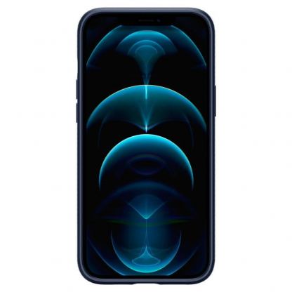 Spigen Liquid Air Case - силиконов (TPU) калъф с висока степен на защита за iPhone 12 Pro Max (син) 3
