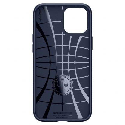 Spigen Liquid Air Case - силиконов (TPU) калъф с висока степен на защита за iPhone 12 Pro Max (син) 4