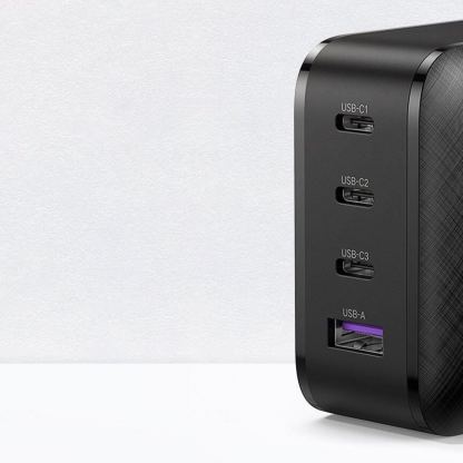 Ugreen GaN Fast Wall Charger PPS 65W - захранване за ел. мрежа за лаптопи, смартфони и таблети с USB и 3xUSB-C изходи с технология за бързо зареждане (черен) 5