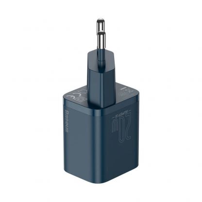 Baseus Super Si USB-C PD Wall Charger 20W (CCSUP-B03) - захранване за ел. мрежа с USB-C изход с технология за бързо зареждане (син) 3