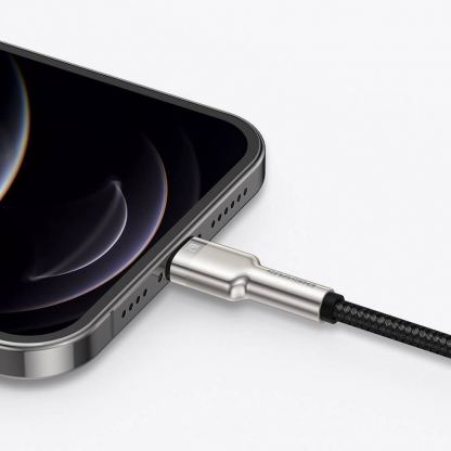Baseus Cafule Metal Series USB Lightning Cable (CALJK-A01) - Lightning USB кабел за Apple устройства с Lightning порт (100 см) (черен-златист) 10