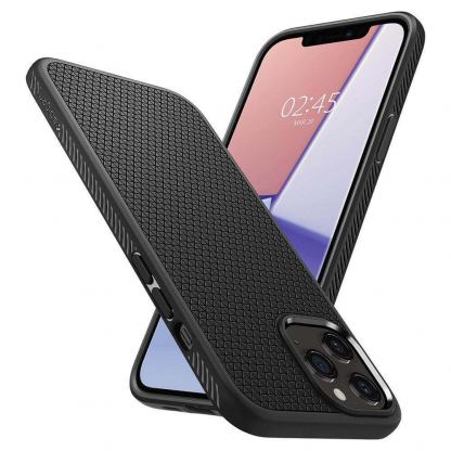 Spigen Liquid Air Case - силиконов (TPU) калъф с висока степен на защита за iPhone 12 Pro Max (черен) 9