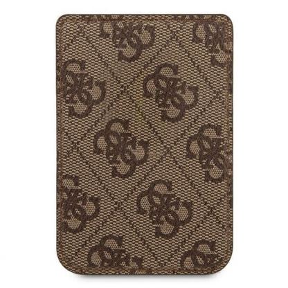Guess 4G Magnetic Wallet - кожен портфейл (джоб) за прикрепяне към iPhone с MagSafe (кафяв) 3