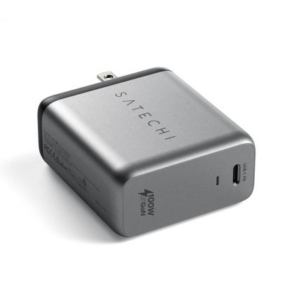 Satechi 100W USB-C PD GaN Charger - захранване за ел. мрежа с USB-C PD изход и с технология за бързо зареждане (сив) 4