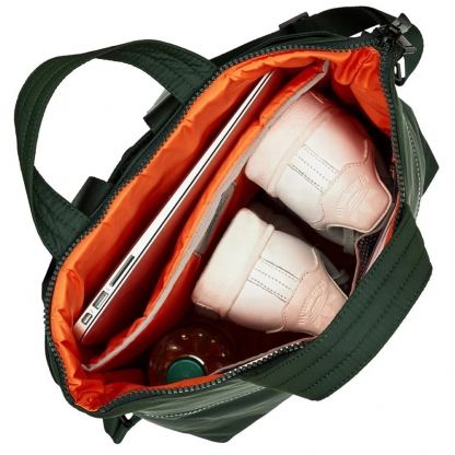 Knomo Reykjavik Laptop Tote Backpack 15 - луксозна дамска раница от естествена кожа (зелен) 4