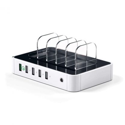 Satechi 5 Port USB Charging Station - док станция с 5xUSB гнезда за зареждане за таблети и смартфони (бял) 3