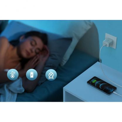 Choetech Wall Charger USB-C 20W PD - захранване за ел. мрежа 20W с USB-C изход и технология за бързо зареждане (бял) 9