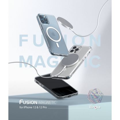 Ringke Fusion Magnetic Case - хибриден кейс с висока степен на защита с MagSafe за iPhone 12, iPhone 12 Pro (прозрачен-мат)  2
