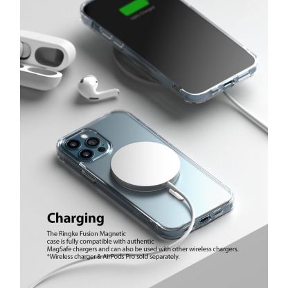 Ringke Fusion Magnetic Case - хибриден кейс с висока степен на защита с MagSafe за iPhone 12 Pro Max (прозрачен-мат)  11