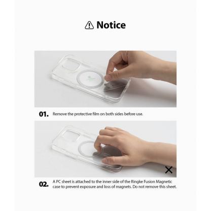 Ringke Fusion Magnetic Case - хибриден кейс с висока степен на защита с MagSafe за iPhone 12 Pro Max (прозрачен-мат)  15