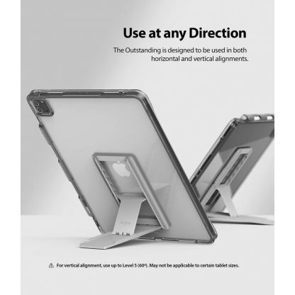 Ringke Fusion Combo Case - удароустойчив хибриден кейс и сгъавема поставка за iPad Pro 11 M1 (2021), iPad Pro 11 (2020) (тъмносив) 6