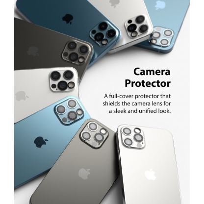 Ringke Camera Lens Glass - комплект 2 броя предпазни стъклени протектора за камерата на iPhone 12 Pro Max (прозрачен) 3