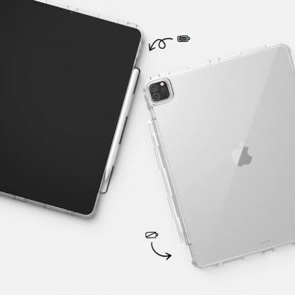 Ringke Fusion Case - удароустойчив хибриден кейс за iPad Pro 12.9 M1 (2021) (черен) 11