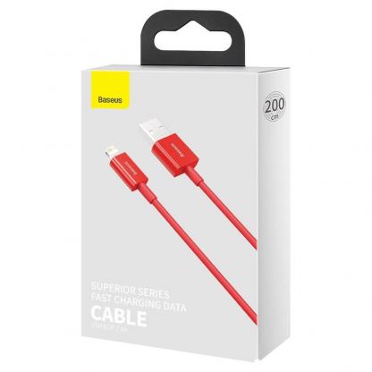 Baseus Superior Lightning USB Cable (CALYS-C09) - USB кабел за Apple устройства с Lightning порт (100 см) (червен) 7