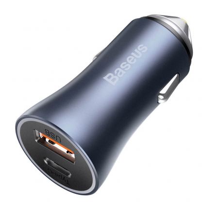 Baseus Golden Contactor Pro Quick Car Charger 2xUSB 40W (CCJD-A0G) - зарядно за кола с 2xUSB-A изхода с технология за бързо зареждане (сив) 4