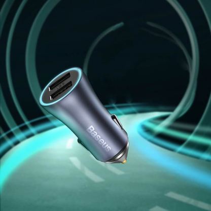Baseus Golden Contactor Pro Quick Car Charger 2xUSB-А 40W (CCJD-A03) - зарядно за кола с 2xUSB-A изхода с технология за бързо зареждане (син) 11
