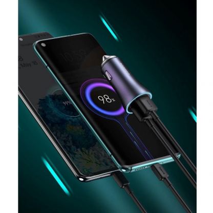 Baseus Golden Contactor Pro Quick Car Charger 2xUSB-А 40W (CCJD-A03) - зарядно за кола с 2xUSB-A изхода с технология за бързо зареждане (син) 14