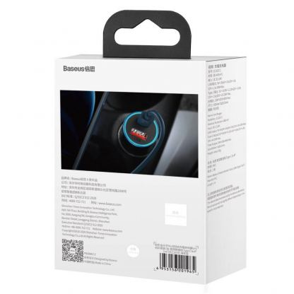Baseus Golden Contactor Pro Quick Car Charger 40W (TZCCJD-03) - зарядно за кола с USB-A и USB-C изходи с технология за бързо зареждане и USB-C към Lightning кабел (син) 6