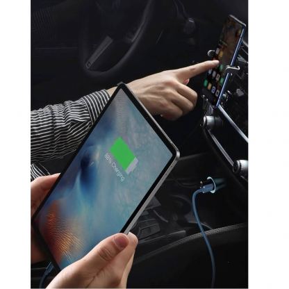 Baseus Golden Contactor Pro Quick Car Charger 40W (TZCCJD-03) - зарядно за кола с USB-A и USB-C изходи с технология за бързо зареждане и USB-C към Lightning кабел (син) 13
