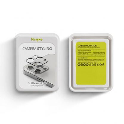 Ringke Camera Lens Glass - предпазна плочка за камерата на iPhone 12 Pro (сребрист) 4