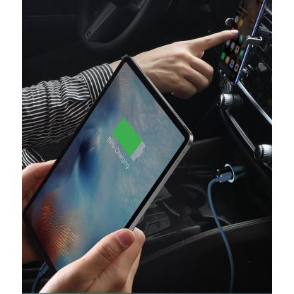 Baseus Golden Contactor Pro Quick Car Charger 40W (CCJD-03) - зарядно за кола с USB-A и USB-C изходи с технология за бързо зареждане (син) 13