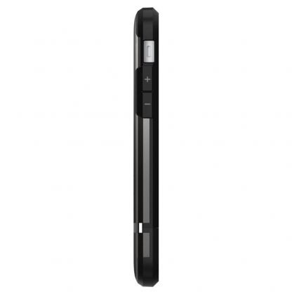Spigen Flip Armor Case - хибриден кейс с отделение за кр. карти и най-висока степен на защита за iPhone SE (2020), iPhone 8, iPhone 7 (тъмносив) 12