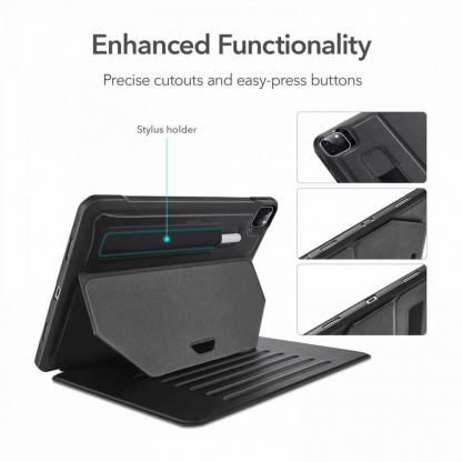 ESR Sentry Stand Case - хибриден удароустойчив кейс с поставка за iPad Pro 11 M1 (2021), iPad Pro 11 (2020), iPad Pro 11 (2018) (черен) 5