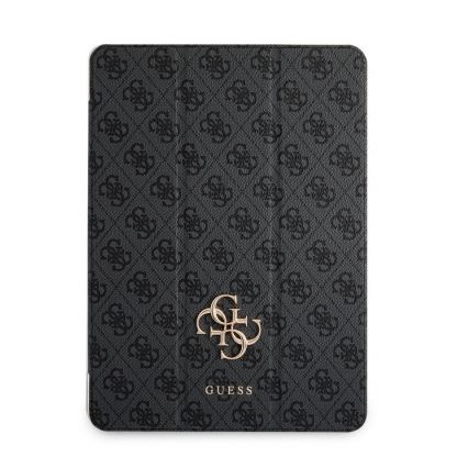 Guess 4G Folio Cover - дизайнерски кожен кейс и поставка за iPad Pro 12.9 M1 (2021) (сив) 2