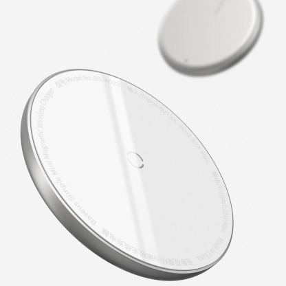 Baseus Simple Mini Magnetic Wireless Charger (WXJK-H09) - поставка (пад) за безжично зареждане за iPhone с Magsafe и Qi съвместими устройства (червен) 18