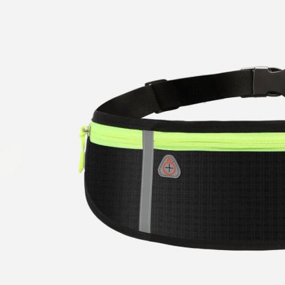 Ultimate 4-pocket Running Belt - универсален спортен калъф за кръста с 4 джоба за смартфони (черен) 4